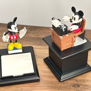 DISNEY FIGI Graphics  MICKEY MOUSE Office Desk Wooden Box Typewriter Memo Holder